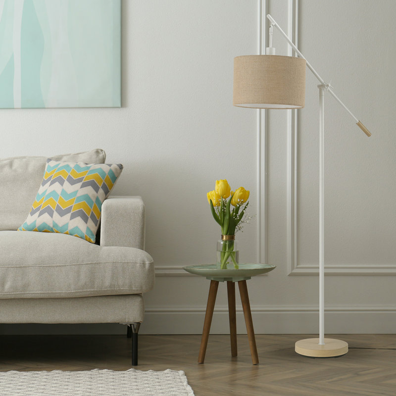 66 Matte White Floor Lamp Latitude Run